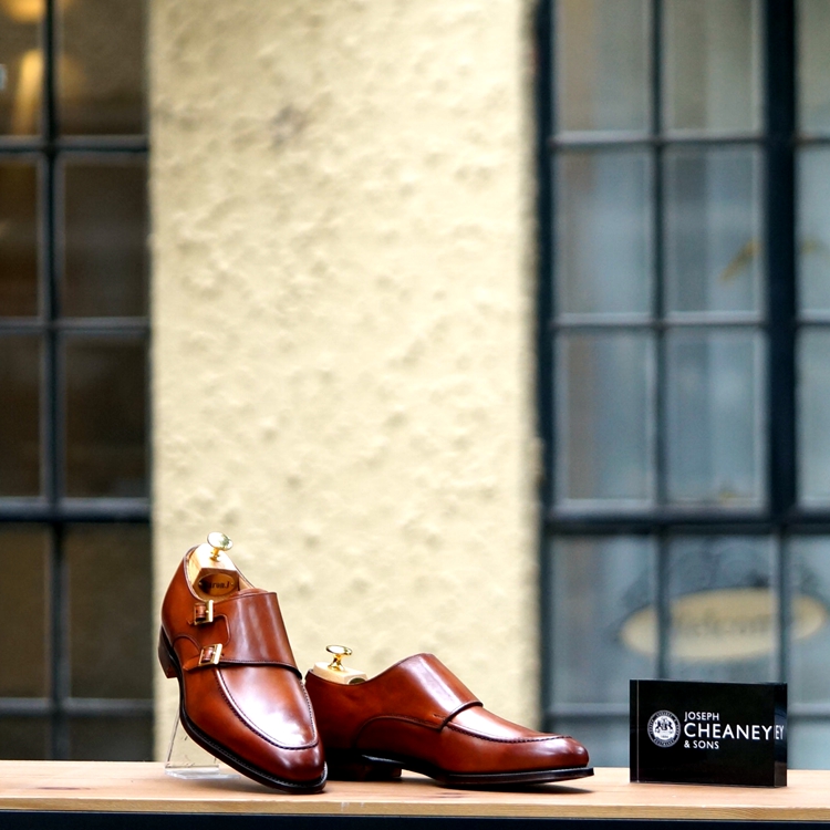 Cheaney Abingdon Double Buckle Monk In Dark Leaf Calf 