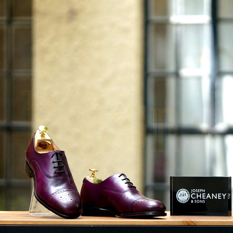 Ladies Cheaney Louise II In Aubergine Calf